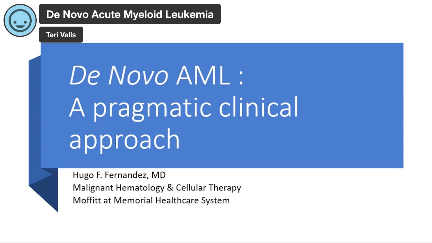 De Novo Acute Myeloid Leukemia
