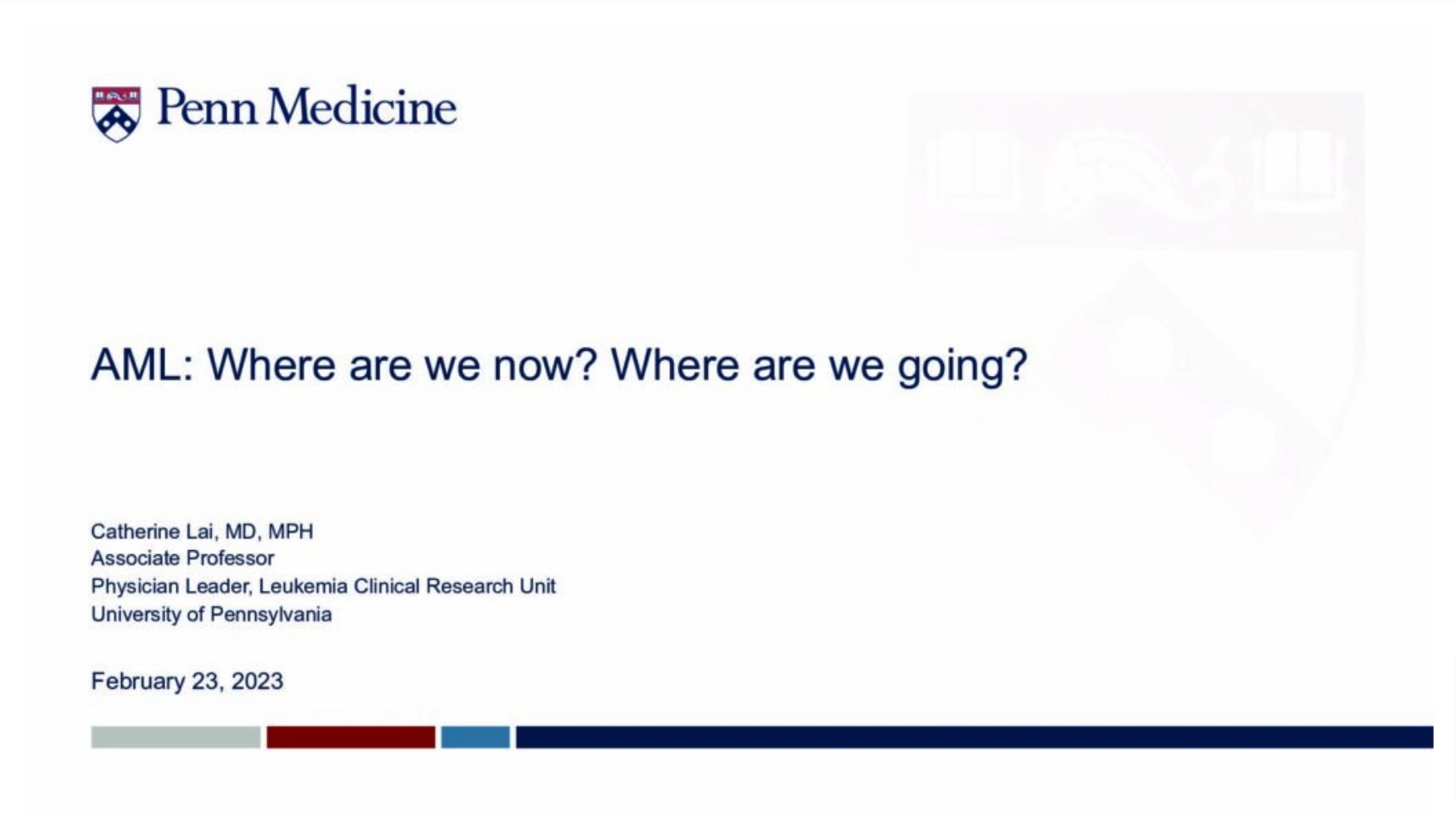 AML: Where Are We Now and Where Are We Going?