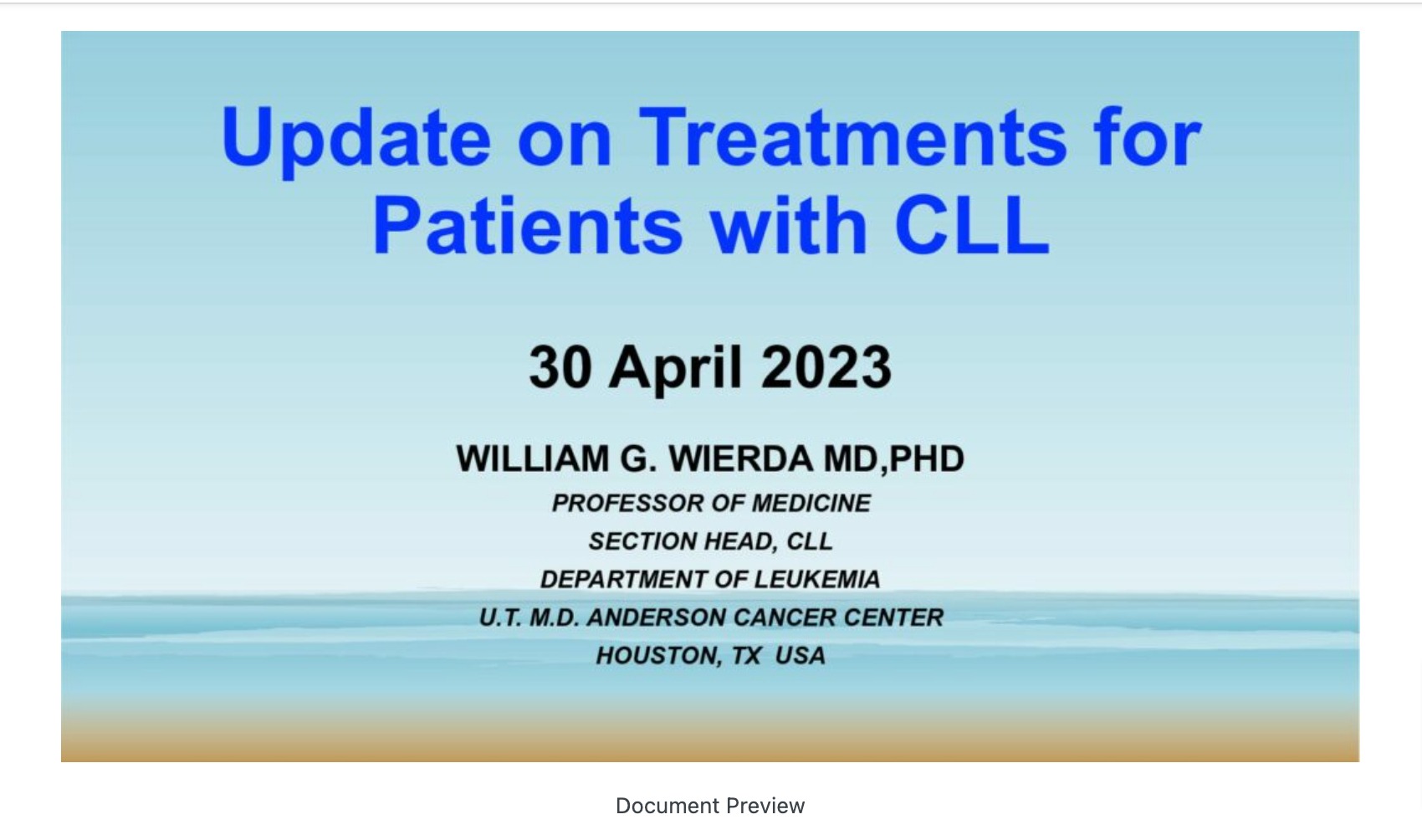 Chronic Lymphocytic Leukemia