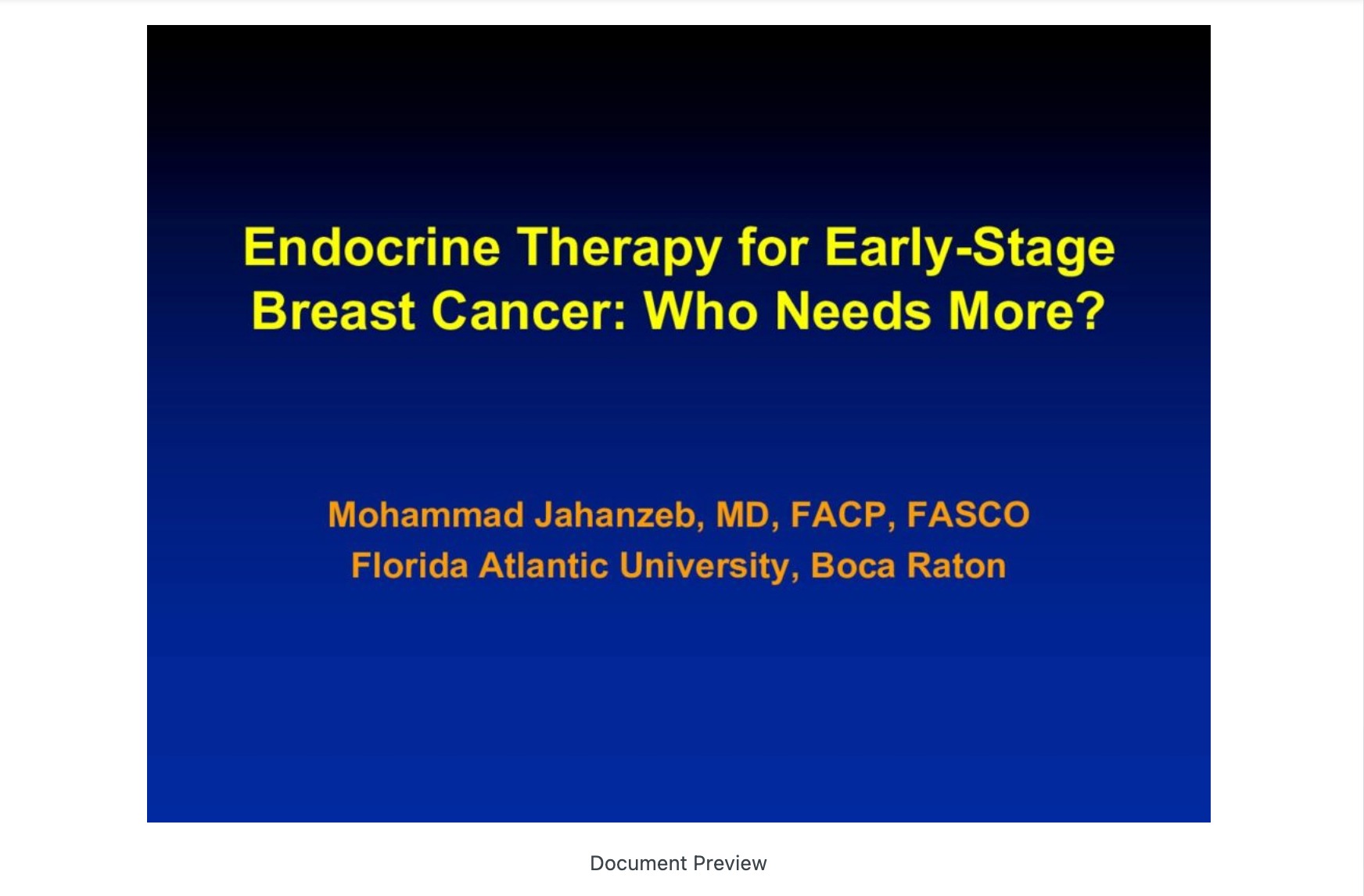 Endocrine Therapy for Early-Stage Breast Cancer: Who Needs more?
