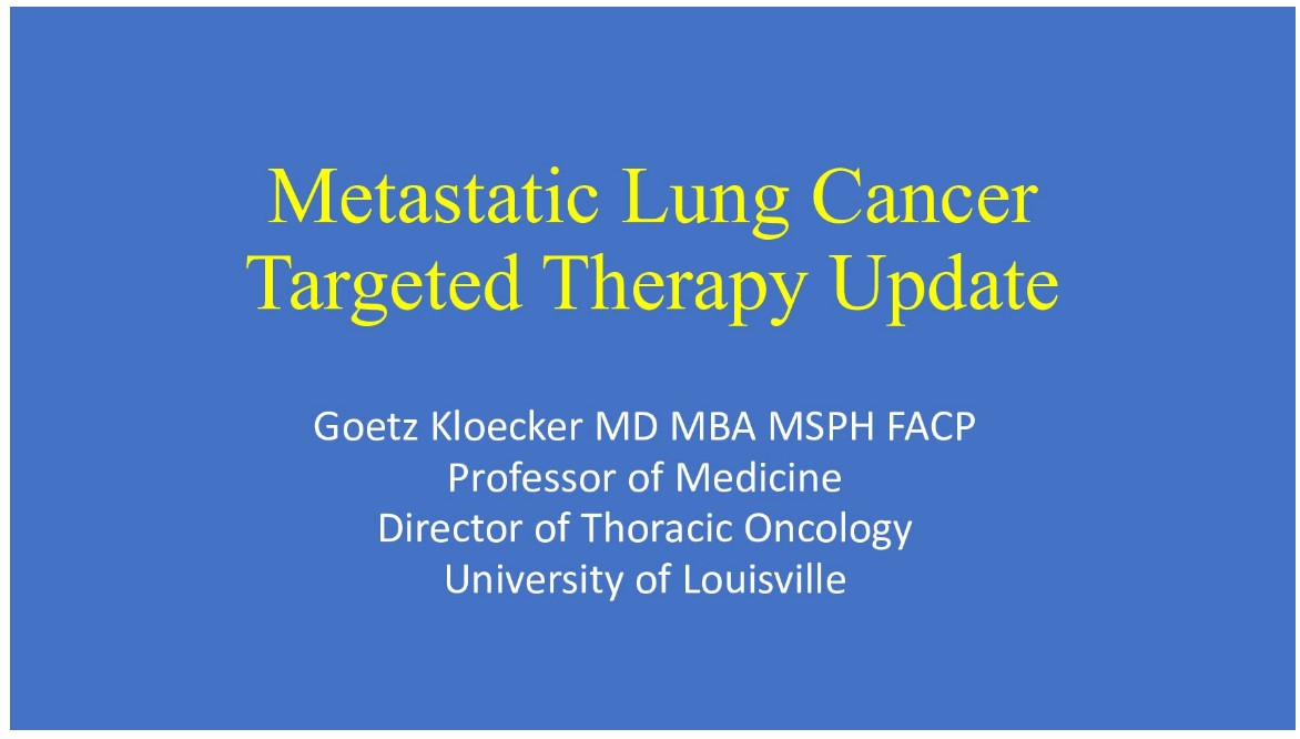 Metastatic Targeted Therapy Updates