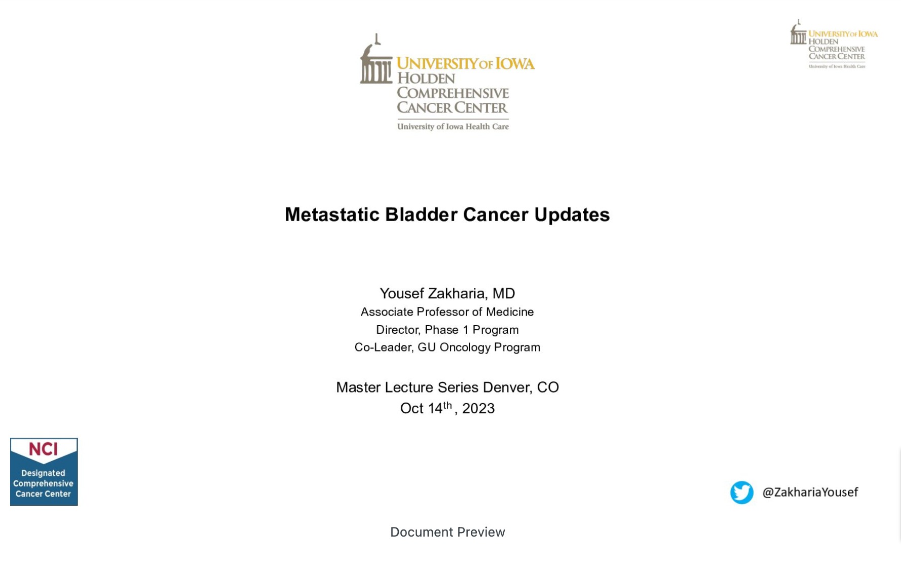 Bladder Cancer Updates