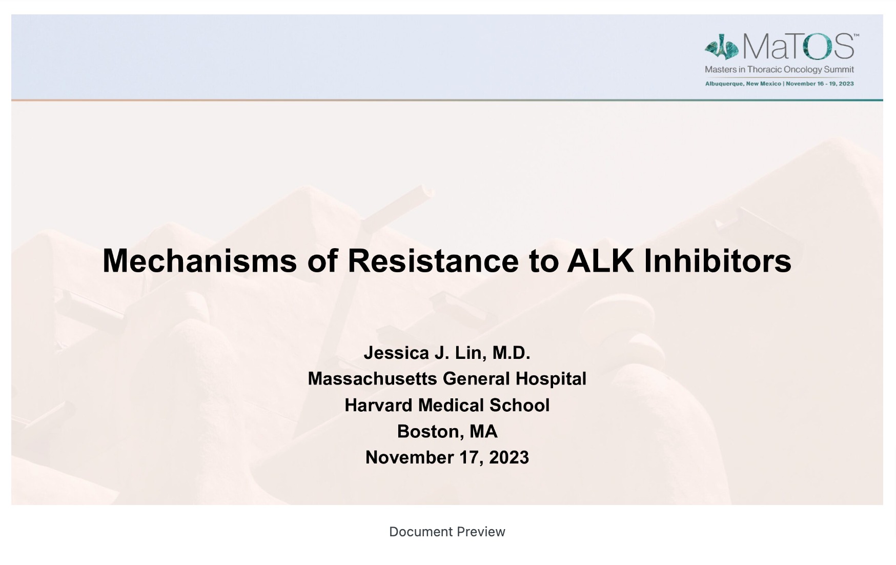 Mechanisms of Resistance to ALK Inhibitors