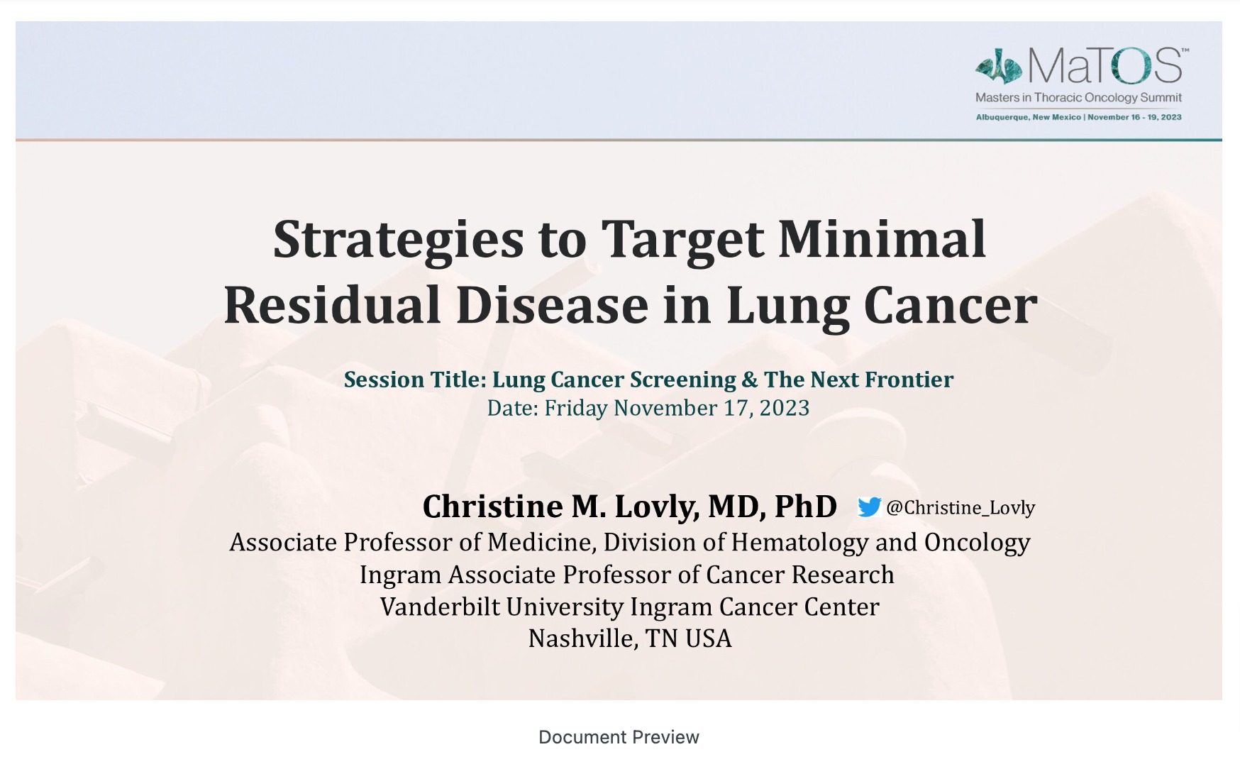 Strategies to Target Minimal Residual Disease