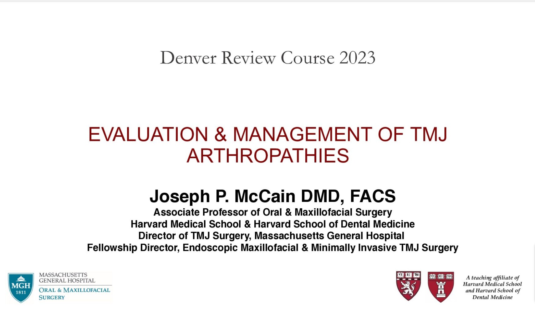 Temporal Mandibular Joint Disorders: Imaging, Nonsurgical Management, Patient Selection and Treatment Approaches (Part 1)