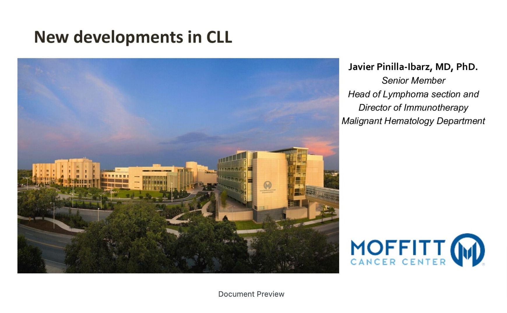 New Developments in CLL