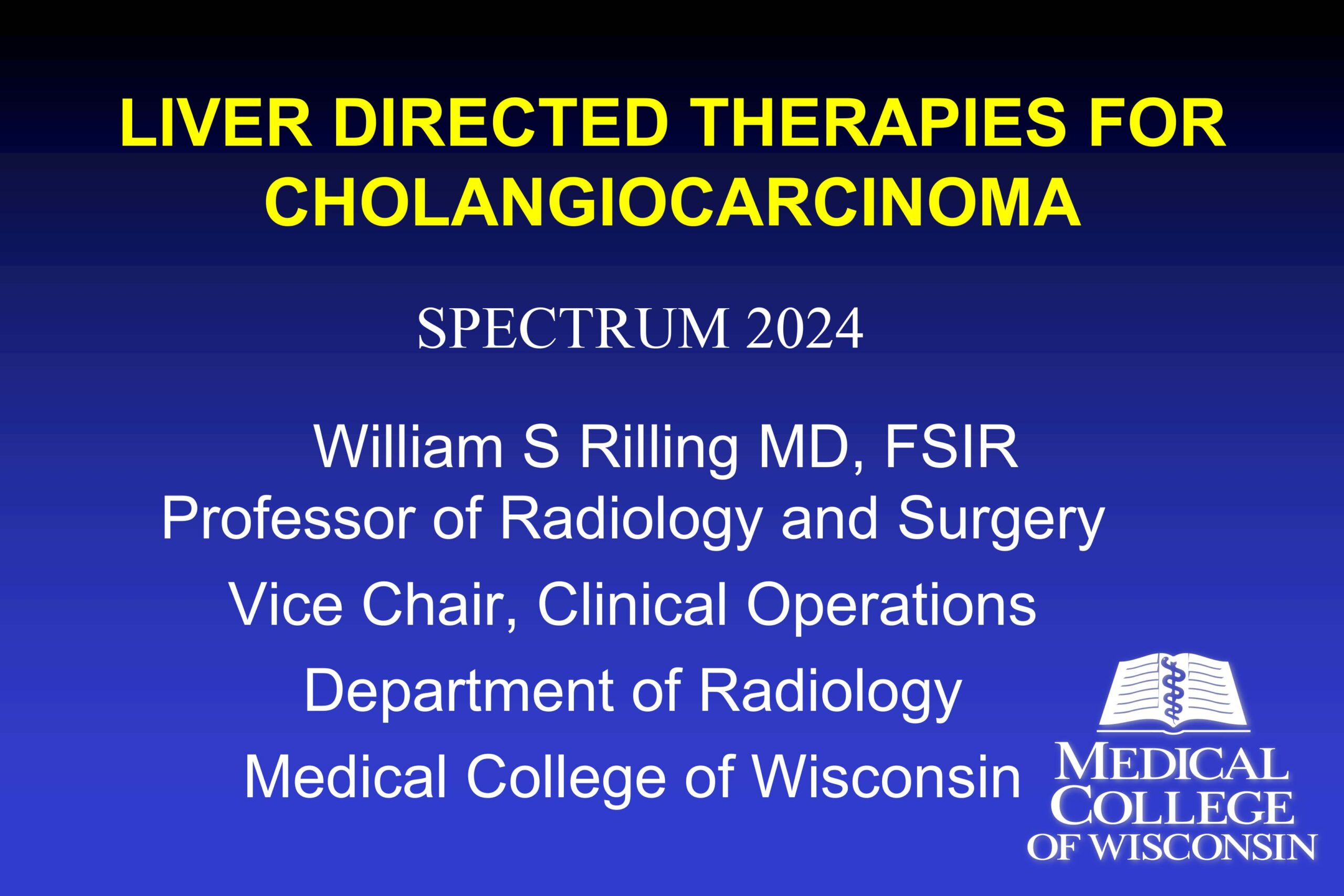 Locoregional treatments in Cholangiocarcinoma