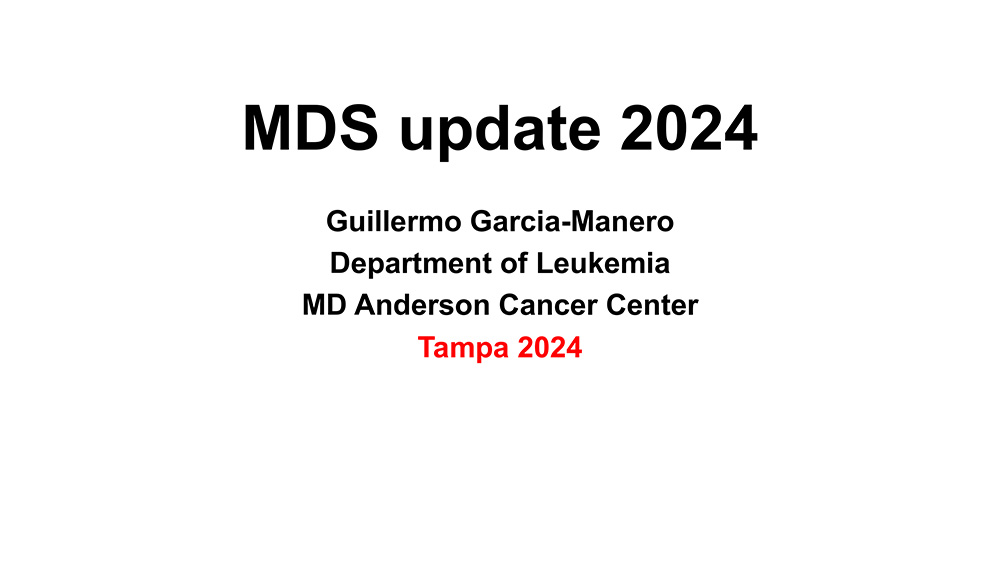 Myelodysplasia: De Novo and Acquired- What To Do?