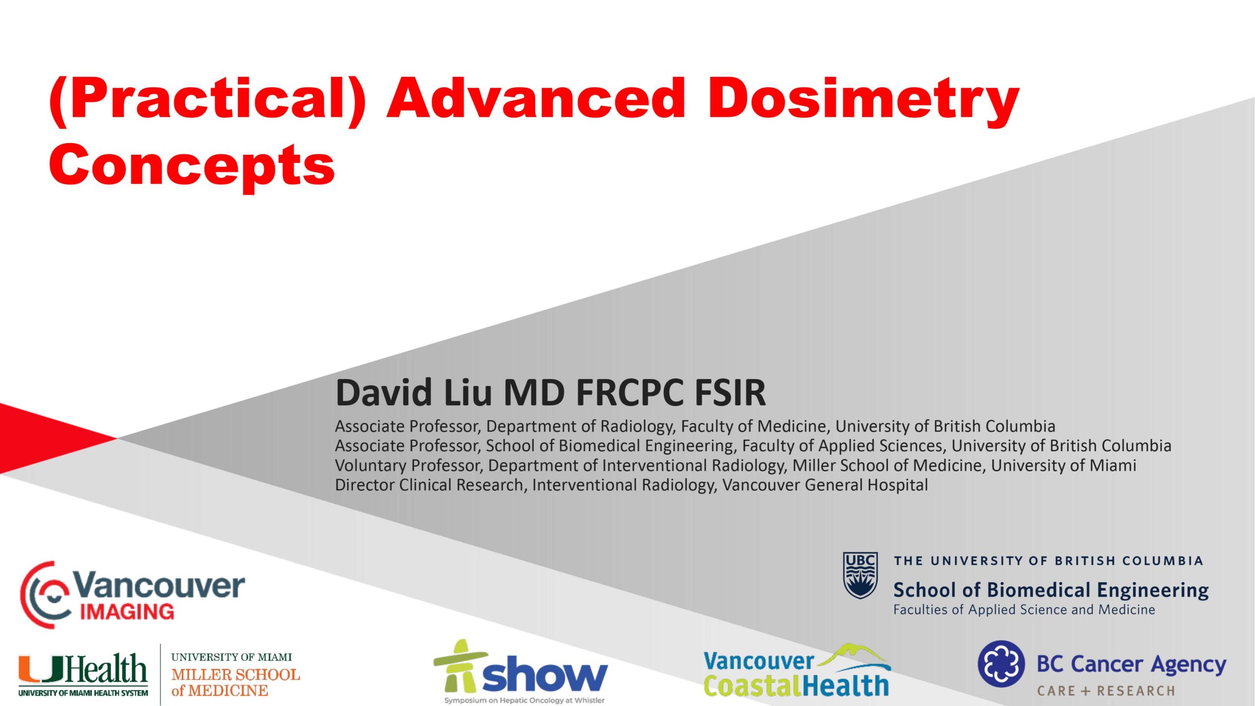 Y-90 Dosimetry concepts