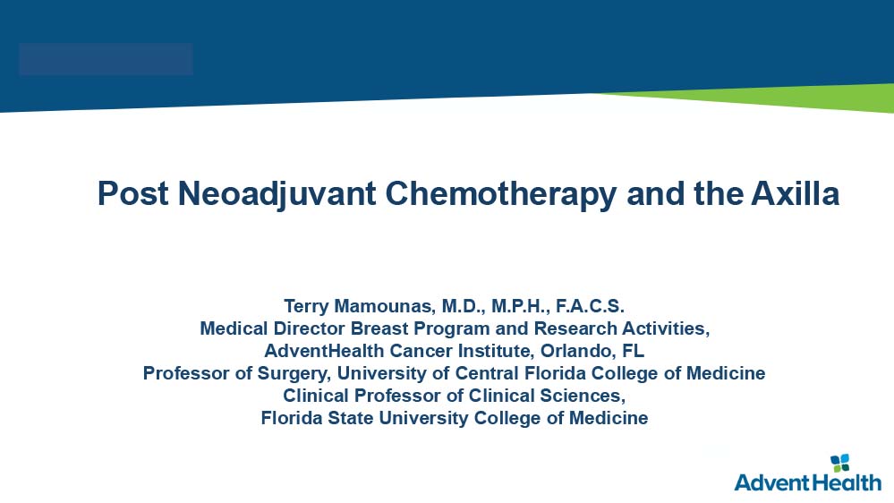Post Neoadjuvant Chemotherapy and the Axilla